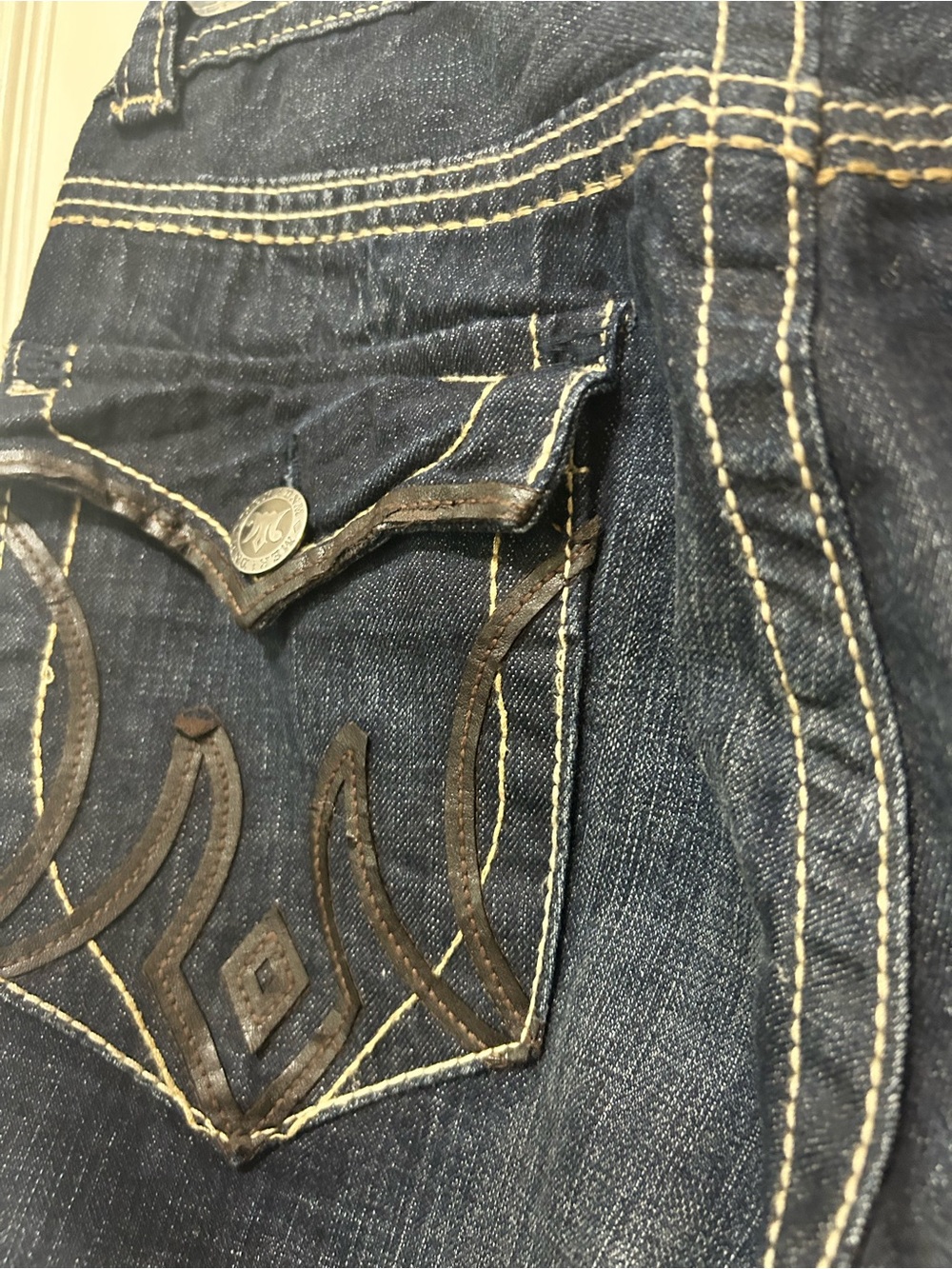Vintage MEK Denim St Petersburg Boot Cut Jeans Men's Blue 32x32 - Picture 6 of 7